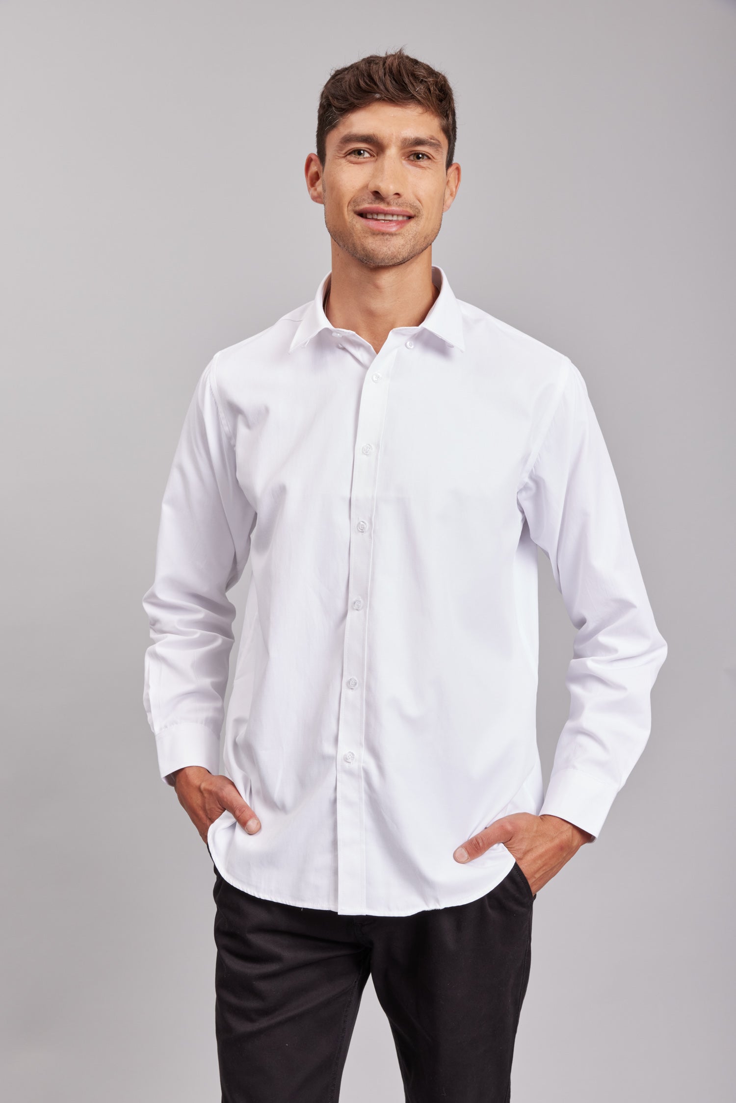 Camisa Oxford Light M/L Blanca Hombre