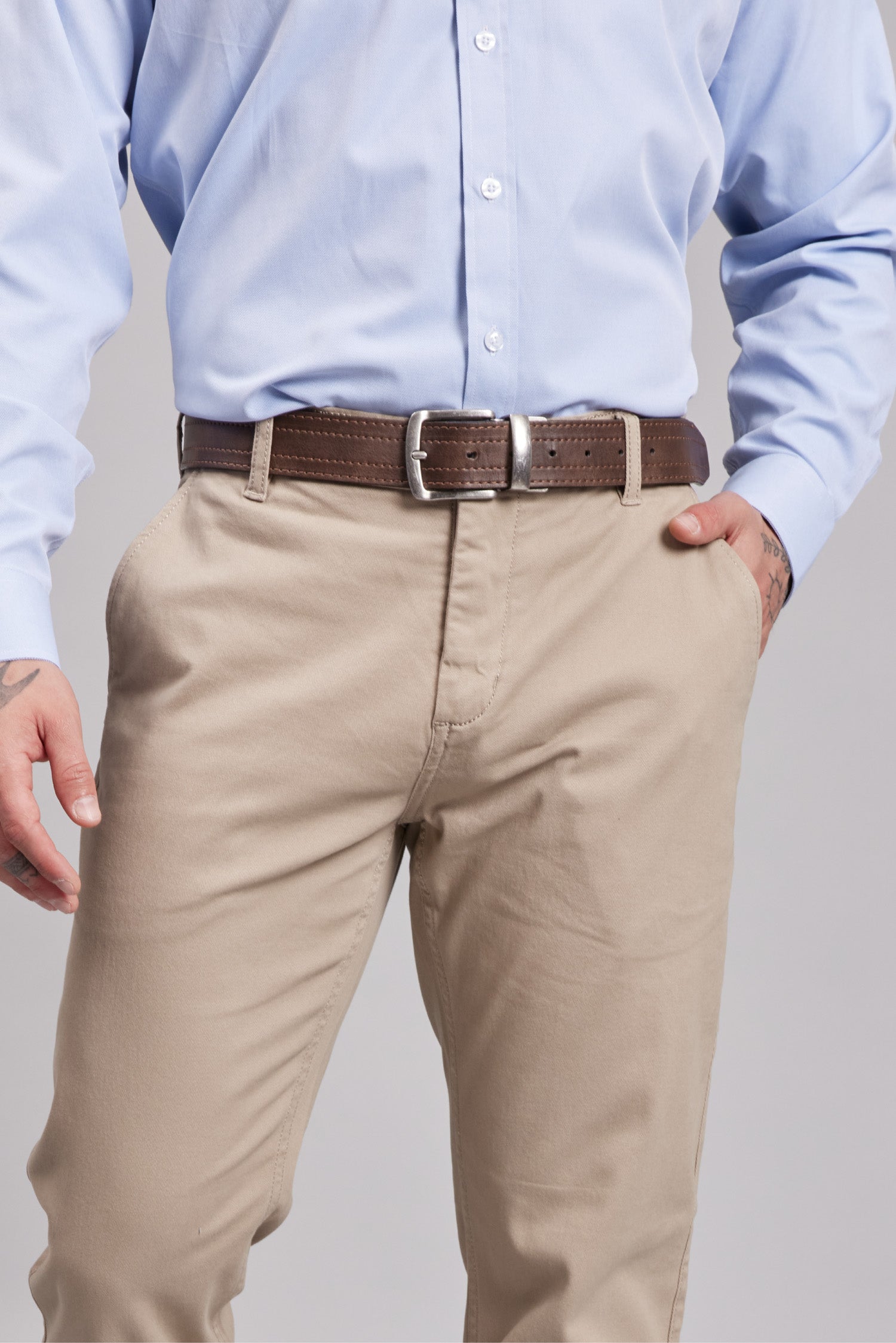 Pantalón Casual Slim Beige Hombre