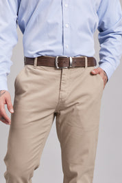Pantalón Casual Slim Beige Hombre