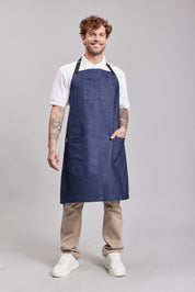 Delantal Pechera Bicolor Prime Chef Perth Denim Jeans