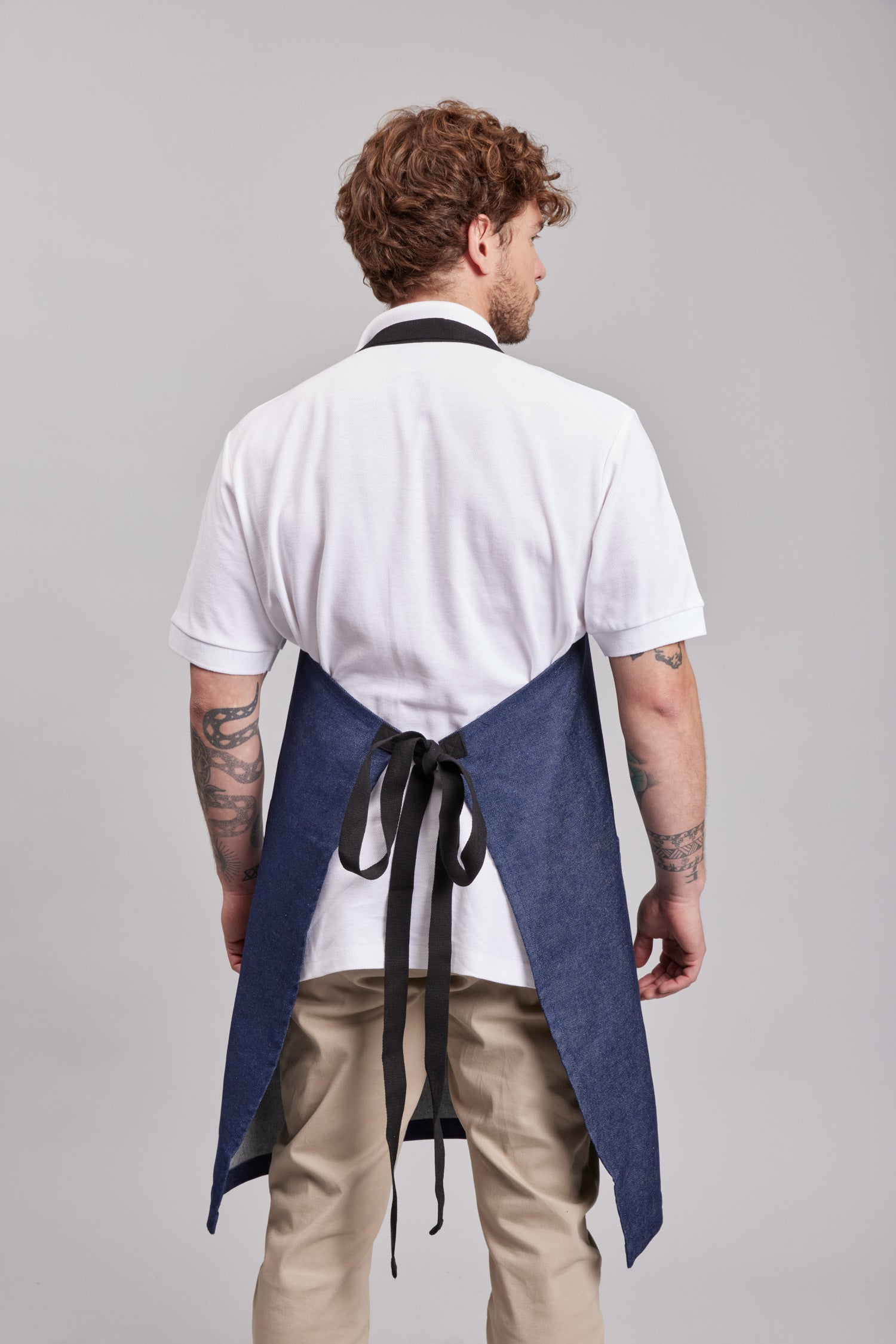 Delantal Pechera Bicolor Prime Chef Perth Denim Jeans