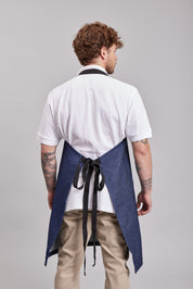 Delantal Pechera Bicolor Prime Chef Perth Denim Jeans