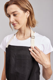 Delantal Pechera Bicolor Prime Chef Melbourne Negro