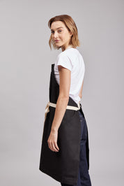 Delantal Pechera Bicolor Prime Chef Melbourne Negro
