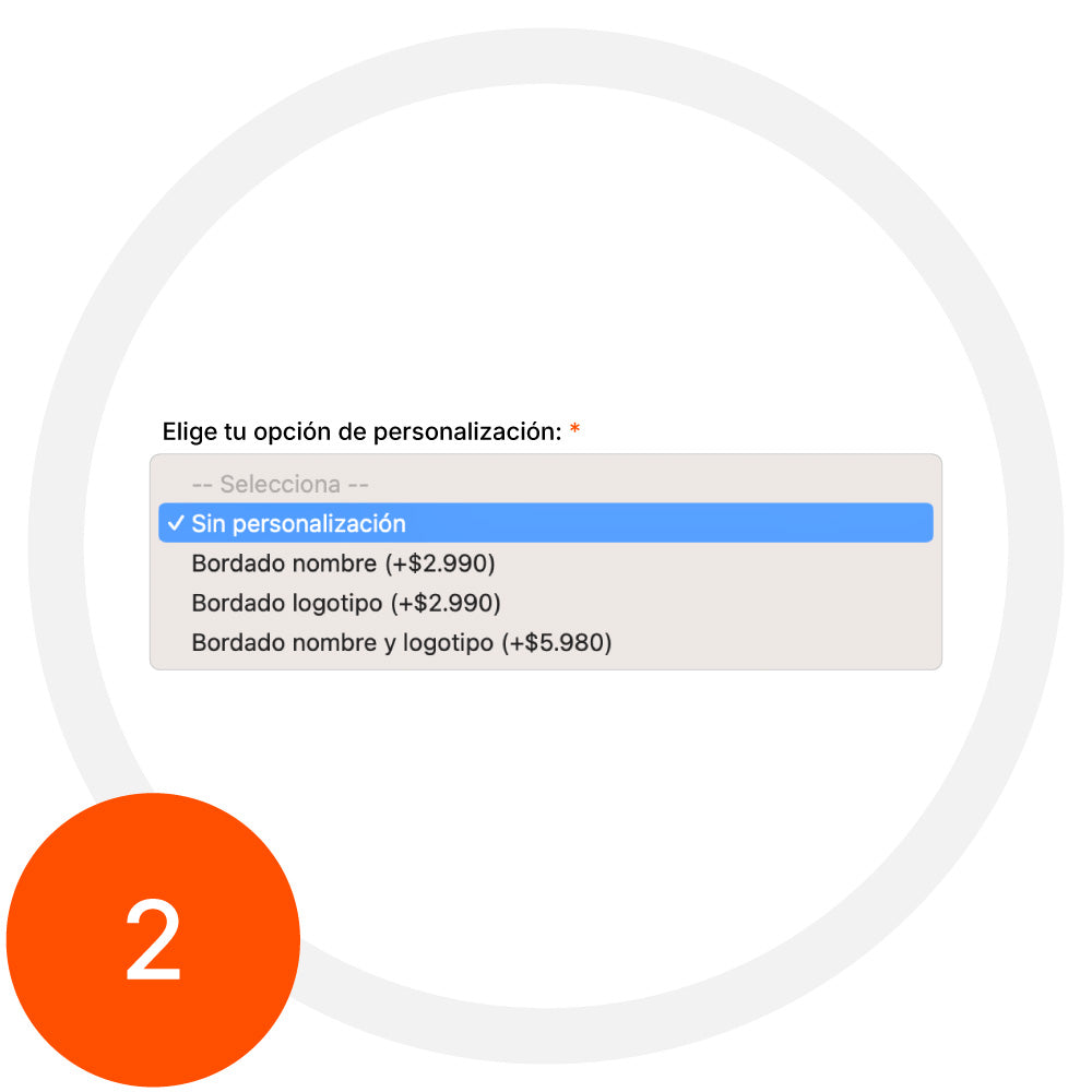 Elige tu opción de personalización