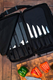 Maleta herramientas cocina con porta cuchillos Grafito Prime Chef