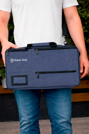 Maleta herramientas cocina con porta cuchillos Azul Prime Chef