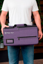 Maleta herramientas cocina con porta cuchillos Morado Prime Chef